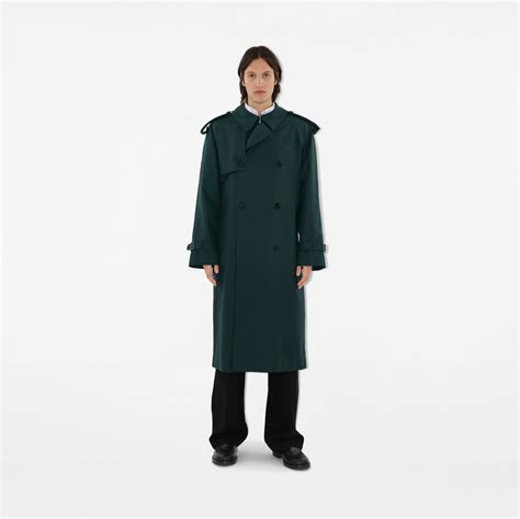 trench burberry uomo|Long Cotton Blend Trench Coat in Anchor .